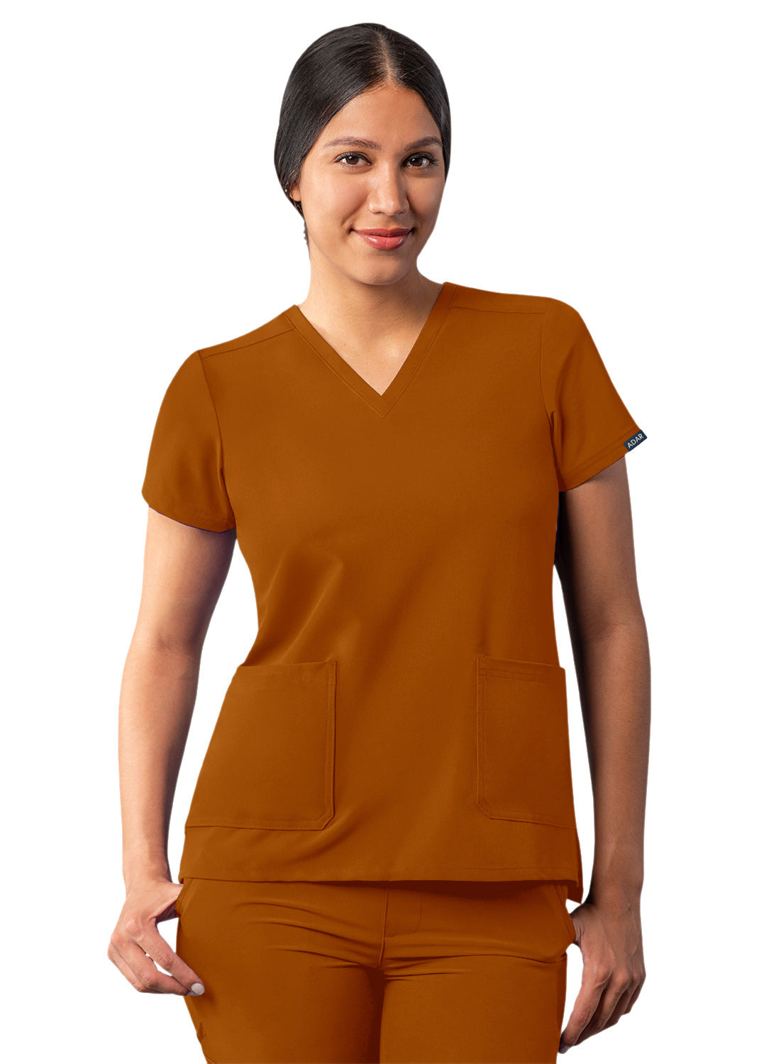 Adar Addition Women's Modern V-Neck Scrub Top