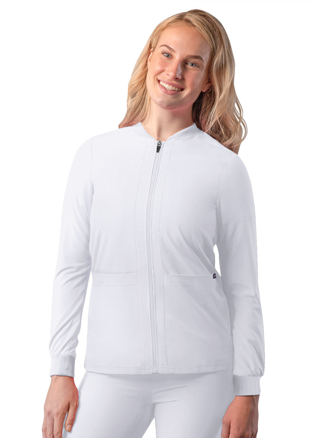 Adar Addition Women's Bomber Scrub Jacket with Zipper (2X-3X)