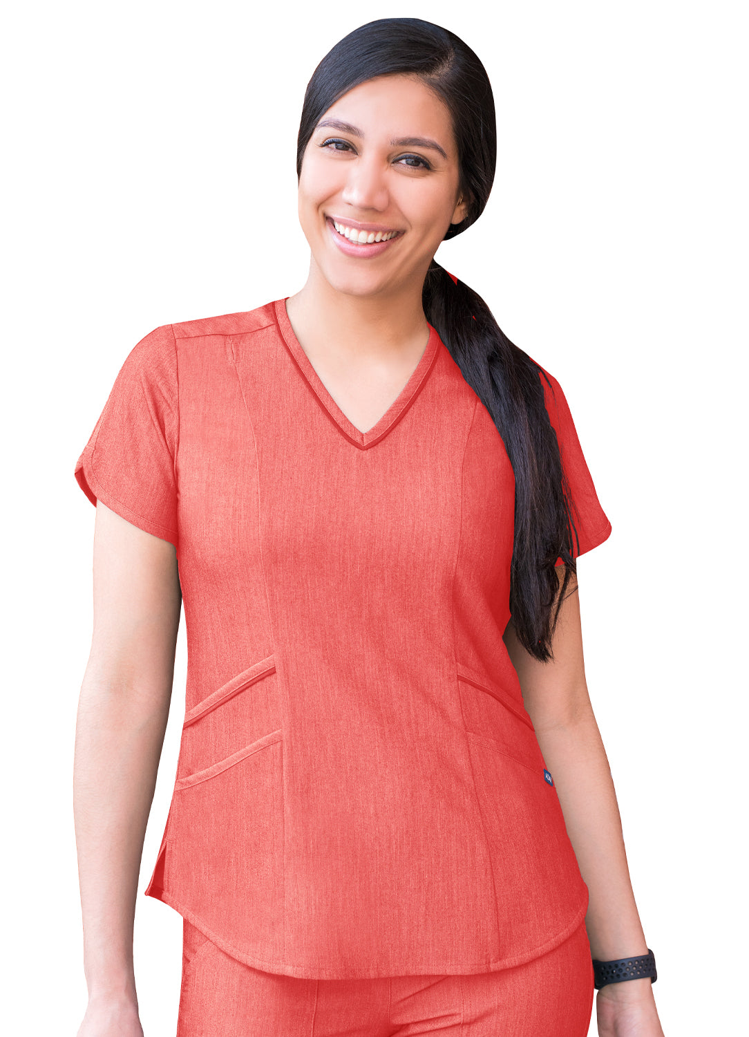 Adar Pro Scrubs for Women feature a Modern V-Neck Scrub Top Heather Pro collection. XXS-XL