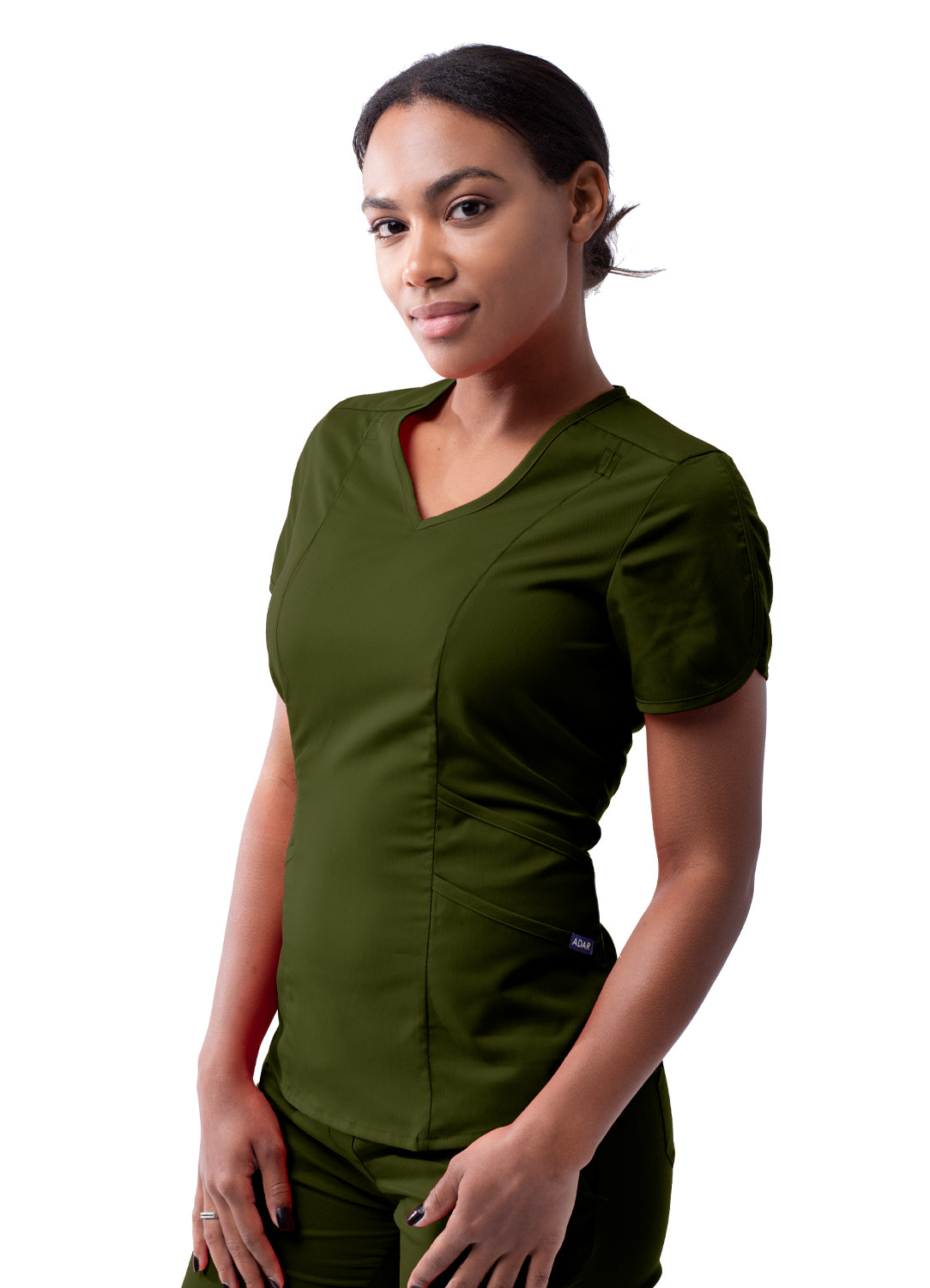Adar Pro Scrubs for Women feature a Modern V-Neck Scrub Top (2X-3X)